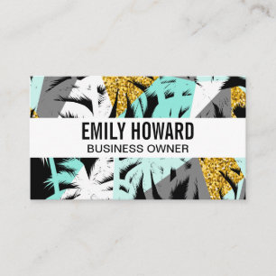 Tropical Palm Leaves   Natural Business Card