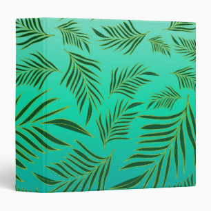 Tropical Palm Leaves Pattern Binder