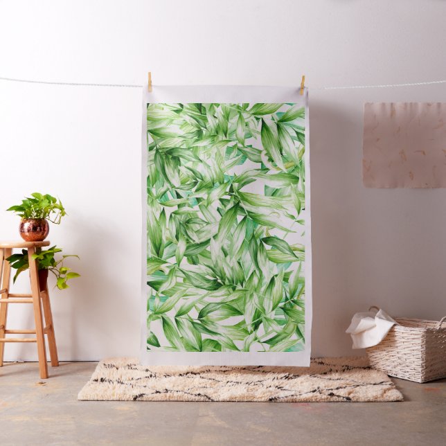 Tropical Palm Leaves Pattern Fabric (In Situ)