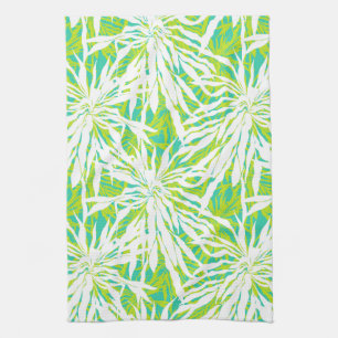 Tropical Palm Leaves Pattern Kitchen Towel