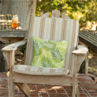 Tropical Palm Leaves Pattern Patio Deck Chair