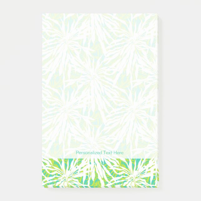 Tropical Palm Leaves Pattern Post-it Notes (Front)