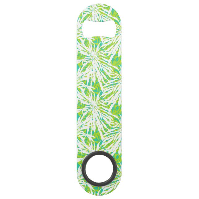 Tropical Palm Leaves Pattern Speed Bottle Opener (Front)
