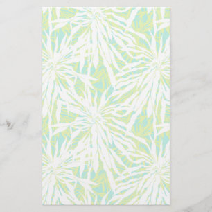 Tropical Palm Leaves Pattern Stationery