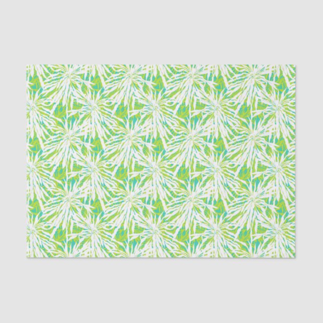 Tropical Palm Leaves Pattern Tissue Paper (Front)