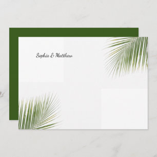 Tropical Palm Leaves Personalized Name Summer  Invitation