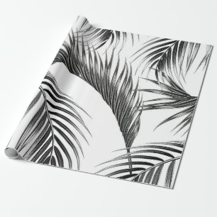 Tropical palm leaves seamless floral jungle patter wrapping paper