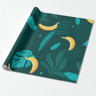 Tropical palm leaves Seamless pattern. Banana leav Wrapping Paper