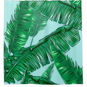 Tropical palm leaves seamless vintage floral paw