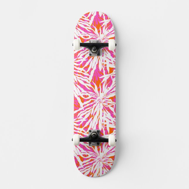 Tropical Palm Leaves Skateboard (Front)