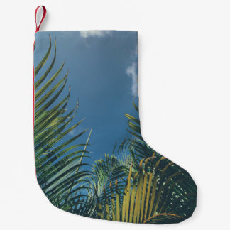 TROPICAL PALM LEAVES SMALL CHRISTMAS STOCKING