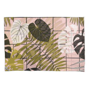 Tropical palm leaves, stylish summer. pillowcase