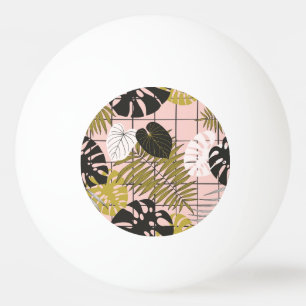 Tropical palm leaves, stylish summer. ping pong ball