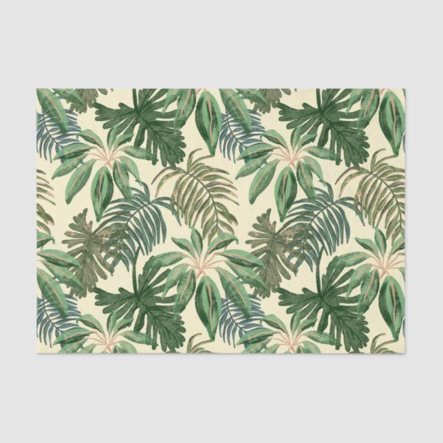 Tropical Palm Leaves Tissue Paper (Front)