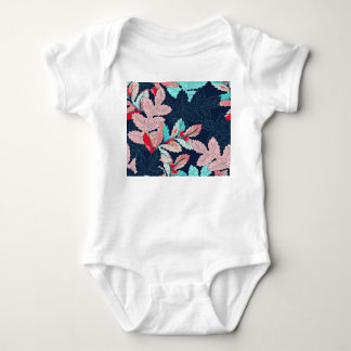 Tropical Palm Leaves: Vintage Pattern Baby Bodysuit