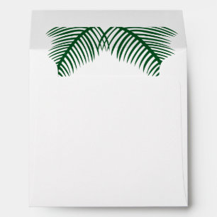 Tropical Palm Leaves Wedding Liner Envelope
