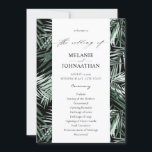 Tropical Palm Leaves Wedding Program - Black<br><div class="desc">Invite your guests into your wedding with your beautiful Wedding ceremony Tropical Palm Leaves Wedding Ceremony Programs. These wedding ceremony programs feature hand painted watercolor green, tropical greenery to give your programs custom luxury without the price. They are great for summer weddings, beach weddings, tropical weddings, and destination weddings. Quickly...</div>