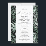 Tropical Palm Leaves Wedding Program - Black<br><div class="desc">Invite your guests into your wedding with your beautiful Wedding ceremony Tropical Palm Leaves Wedding Ceremony Programs. These wedding ceremony programs feature hand painted watercolor green, tropical greenery to give your programs custom luxury without the price. They are great for summer weddings, beach weddings, tropical weddings, and destination weddings. Quickly...</div>