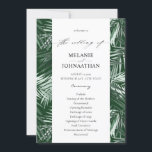 Tropical Palm Leaves Wedding Program - Green<br><div class="desc">Invite your guests into your wedding with your beautiful Wedding ceremony Tropical Palm Leaves Wedding Ceremony Programs. These wedding ceremony programs feature hand painted watercolor green, tropical greenery to give your programs custom luxury without the price. They are great for summer weddings, beach weddings, tropical weddings, and destination weddings. Quickly...</div>