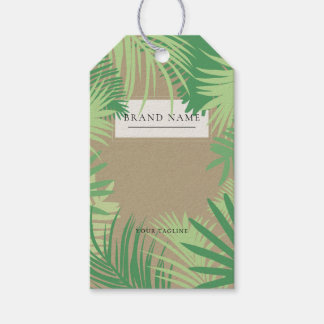 Tropical Palm Logo Custom Hang Tags W/String