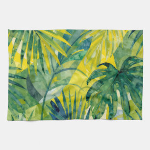 Tropical Palm Monstera Jungle Leaves Kitchen Towel