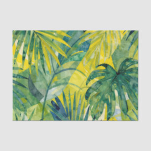 Tropical Palm Monstera Jungle Leaves Tissue Paper