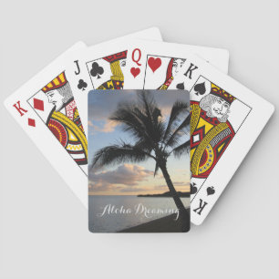 Tropical Palm Ocean Aloha Dreaming Playing Cards