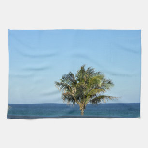 Tropical Palm Ocean Breeze Kitchen Art Design Towel