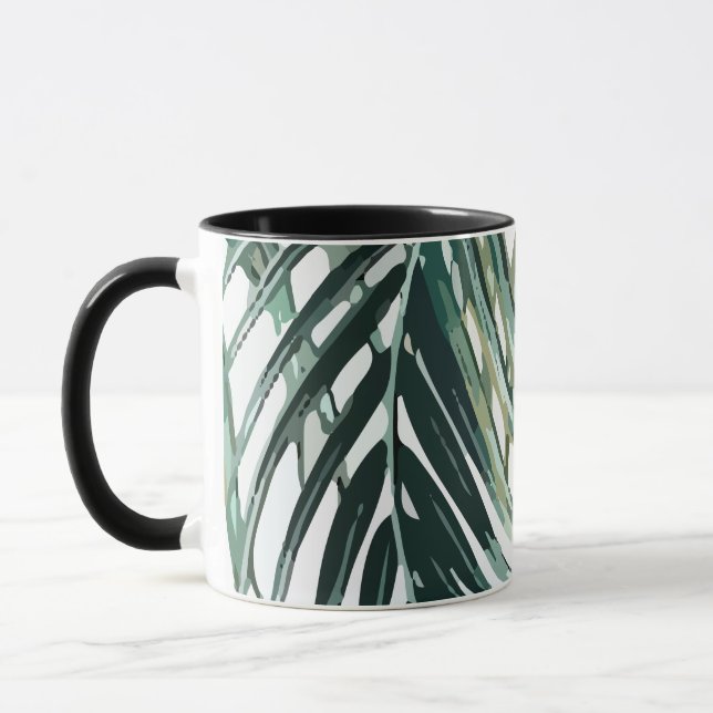 Tropical Palm Pattern Mug (Left)