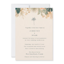 Tropical Palm Photo Elegant Beach Wedding