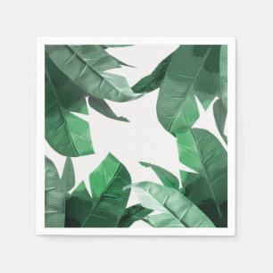 Tropical palm print napkins