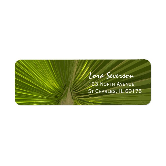 Tropical Palm Return Address Label (Front)