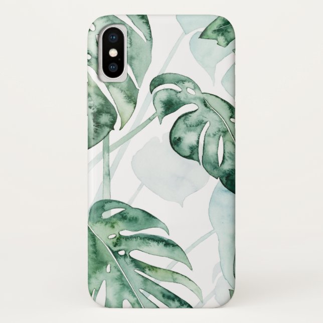 Tropical Palm Split Leaf Case-Mate iPhone Case (Back)