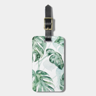 Tropical Palm Split Leaf Luggage Tag