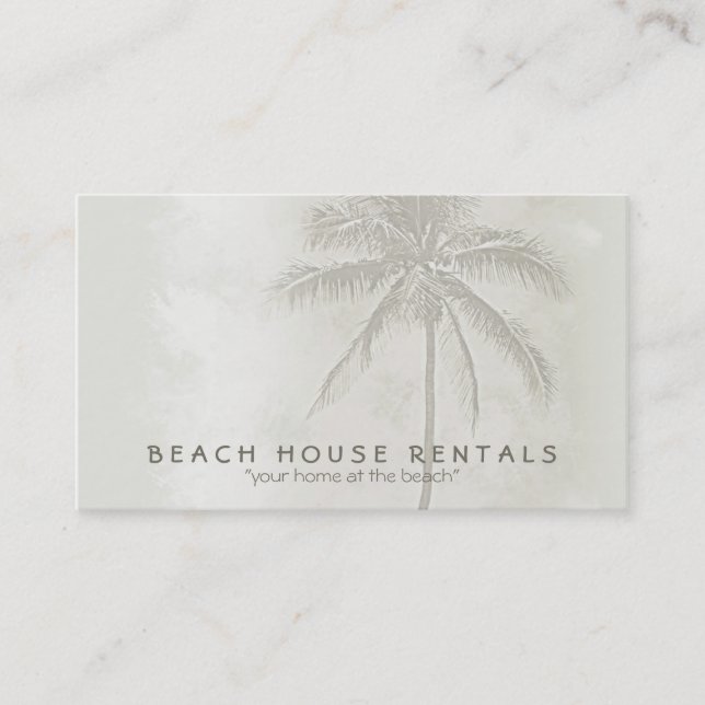 Tropical Palm (standard) Business Card (Front)