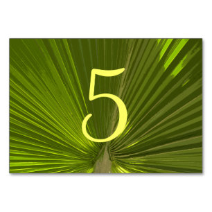 Tropical Palm Table Numbers