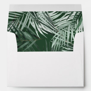 Tropical Palm Thin Leaf Envelope - Green