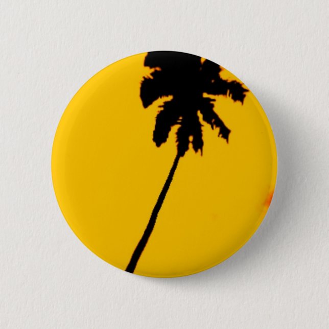 Tropical Palm Tree 2 Inch Round Button (Front)