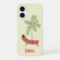 Tropical Palm Tree Beach Girl Personalized Name