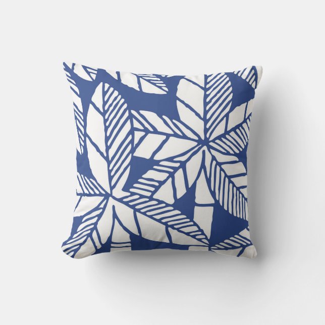 Tropical Palm Tree Beach Throw Pillow (Front)