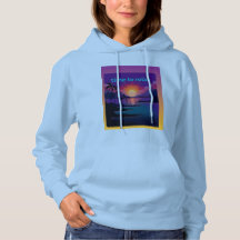 Tropical Palm Tree Beach Vibes Women's Hoodie