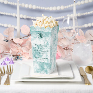 Tropical Palm Tree Beach Wedding Favor Box