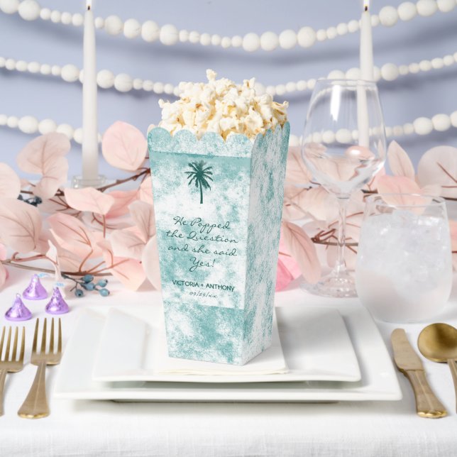 Tropical Palm Tree Beach Wedding Favor Box (Wedding)