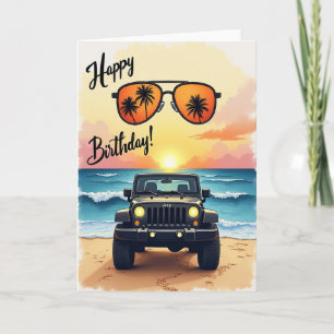 Tropical Palm Tree Birthday Card