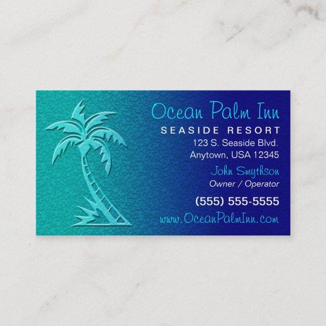 Tropical / Palm Tree Business Card (Front)