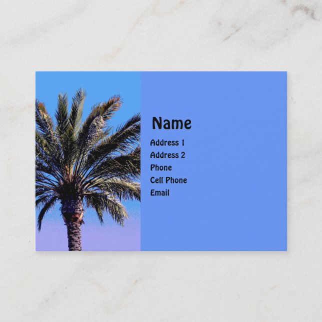 tropical palm tree business card (Front)