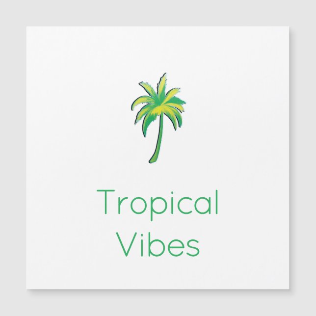 Tropical palm tree card  (Front)
