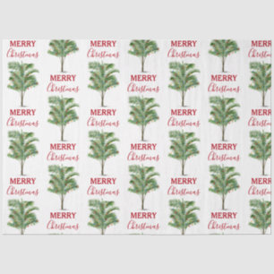 Tropical Palm Tree Christmas Tree Holiday Tissue Paper