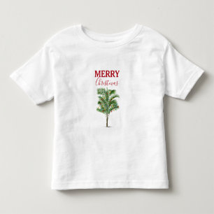 Tropical Palm Tree Christmas Tree Holiday Toddler T-shirt