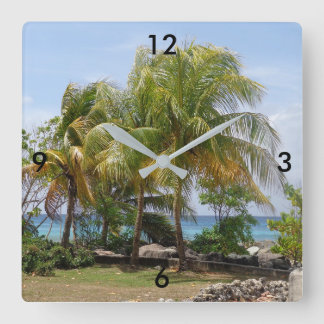 Tropical Palm Tree Clock